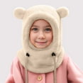 thumbnail image 4 of Splozh Infant Beanie Hat Winter Winter Pullover Hat Children's Double Ear Cute Knitting Yarn Baby Hat Beige,3-10 Years, 4 of 7