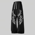 thumbnail image 5 of CONZONE Men's Baggy Sweatpants Gothic Wide Leg Pants for Men Trendy Elastic Waist Graphic Y2K Soft Streetwear Joggers With Pocket, 5 of 6
