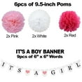 thumbnail image 2 of Corelife Large Helium Balloons Poms and Banner Kit for Girls, 54 Pieces, 2 of 5