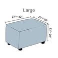 thumbnail image 3 of Soft Velvet Stretch Ottoman Cover, Rectangle Removable Footstool Cover Waterproof Dust-Proof Footstool Protect Ottoman Slipcovers Machine Washable-Gray blue-Large, 3 of 4