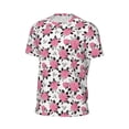 thumbnail image 6 of Wukai Rose Flowers Print Men's Short-Sleeved Mesh T-Shirt,Quick-Dry Short Sleeve Workout T-Shirt-, 6 of 8