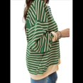 thumbnail image 2 of Sudadera Informal de Larga para Mujer, con Bloques de Color, Hombros Caídos, Cuello Redondo y Gran Tamaño. Verde M, 2 of 7