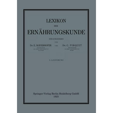 Lexikon Der Ernährungskunde, (Paperback)