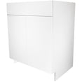 thumbnail image 1 of 24" Knockdown Base Cabinet - with Two Slab Doors + Drawer, Glacier White, 1 of 2