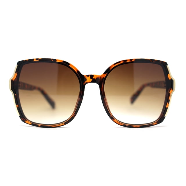 Womens Celeb Luxury Designer Butterfly Plastic Sunglasses Tortoise Brown