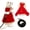 Red, variant on Misright Small Dog Harness with No Pull Walking Hiking Harness Skirt Easy Walking