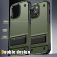 thumbnail image 6 of Allytech for iPhone 15 Plus Rugged Case, Military Grade Shockproof Anti-Stain Heavy Duty Hybrid Fashion Case with Invisible Kickstand, Soft TPU + Hard PC Case for iPhone 15 Plus - Green, 6 of 7