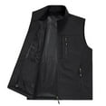 thumbnail image 2 of Daznico Mens Shirts - Men Solid Color Casual Outdoor Workwear Fishing Vest - Shirts for Men,Color:Black,Size:XXL, 2 of 5