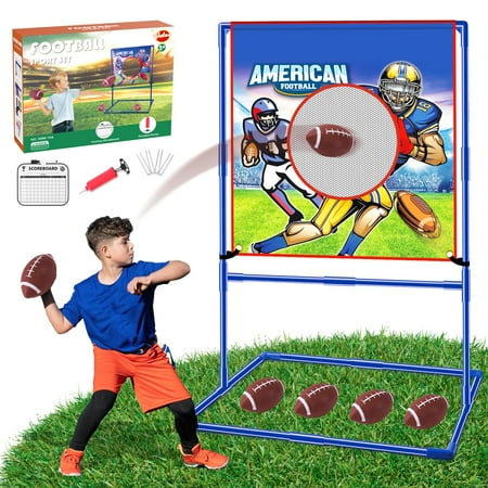 VATOS Football Toss Target Games with 4 Inflatable Footballs