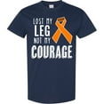thumbnail image 3 of Inktastic Lost My Leg Not My Courage Limb Loss Awareness Orange Ribbon T-Shirt, 3 of 5