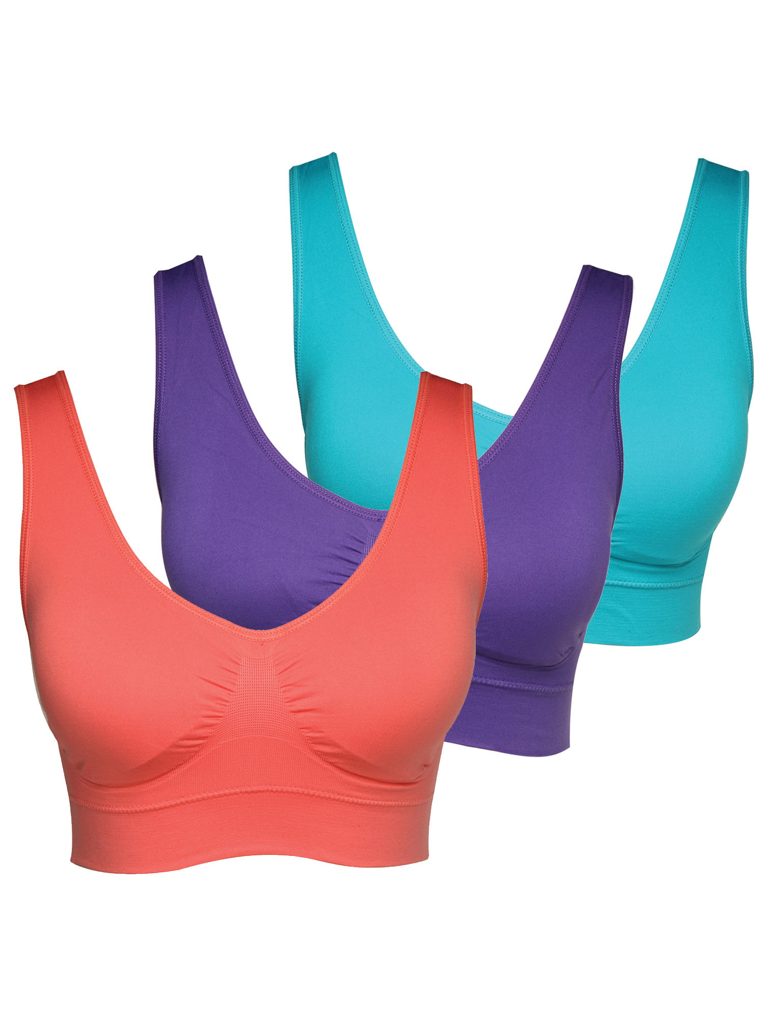Nylon Spandex Comfort Seamless Wirefree Genie Bras for Girls with Removable Pads