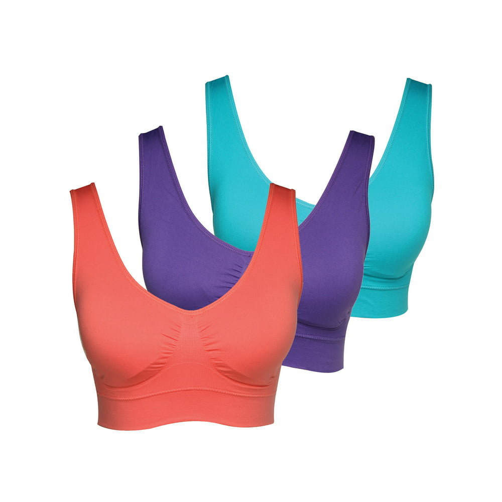 Genie Bra - Women's Genie Bra (TM) 3 Pack of Comfort Sports Bras ...