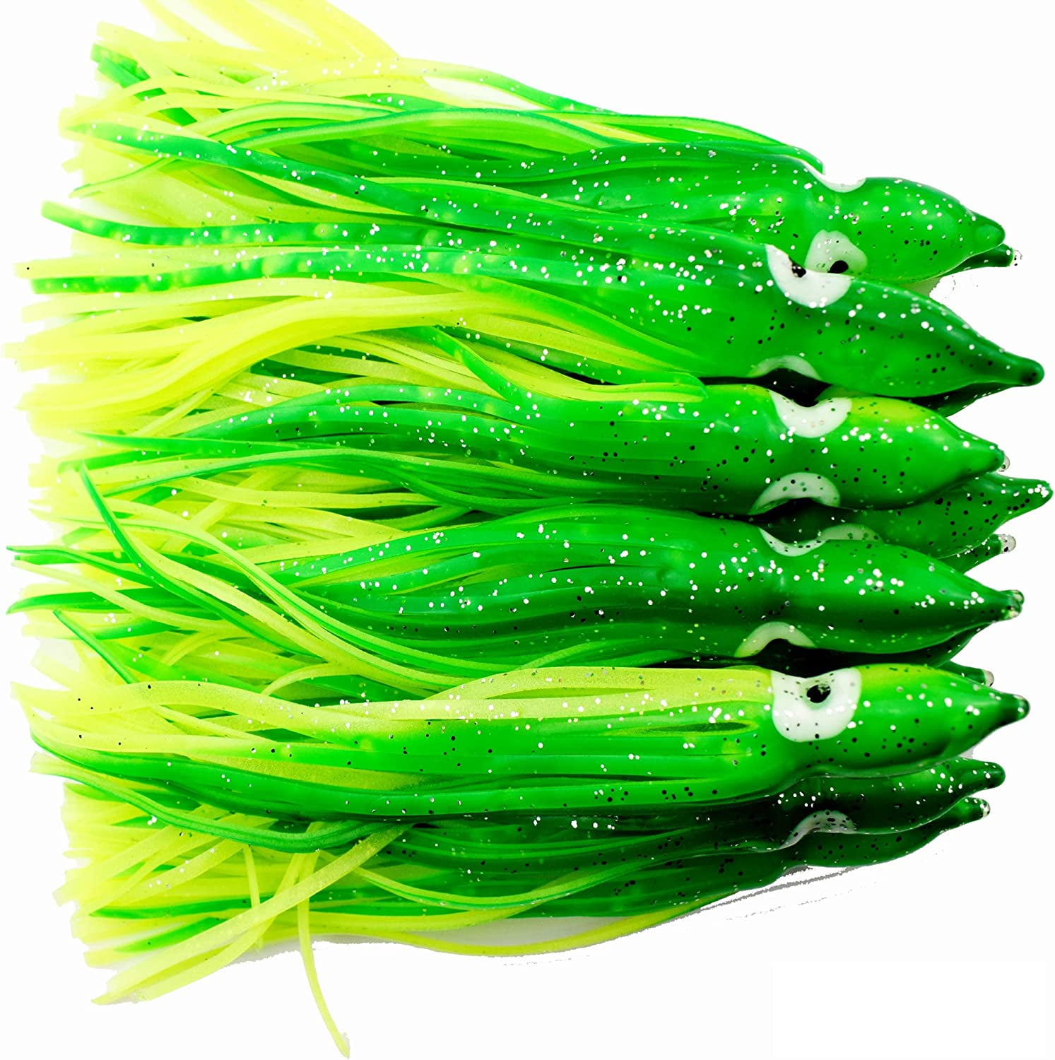 100pcs Soft Plastic Octopus Fishing Lures Squid Skirt Soft Lures Multi Colour Trolling Saltwater Bait 15cm