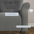 thumbnail image 3 of BELLEZE Accent Chair Armchair for Living Room - Allston (Gray), 3 of 7