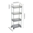 thumbnail image 3 of HomeKingdee Narrow Places Slim Rolling Storage Cart Clear Organizer Shelf with Wheels Tight Spaces Organizer Rack for Bathroom Office Dorms Kitchen, 3 of 6