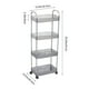 thumbnail image 3 of Carrito de almacenamiento con ruedas de 4 niveles, transparente, organizador de cocina y baño, carrito multiusos móvil con ruedas para el hogar y la oficina., 3 of 6