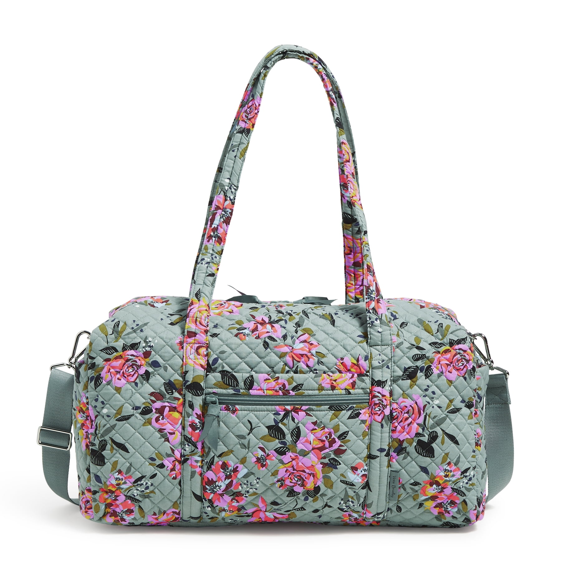Vera Bradley Women's Recycled Cotton Medium Travel Duffel Bag Rosy ...