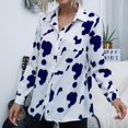 thumbnail image 2 of Blusa tipo cárdigan con solapa estampada y manga larga para mujer Fridja  hkj4446, 2 of 5