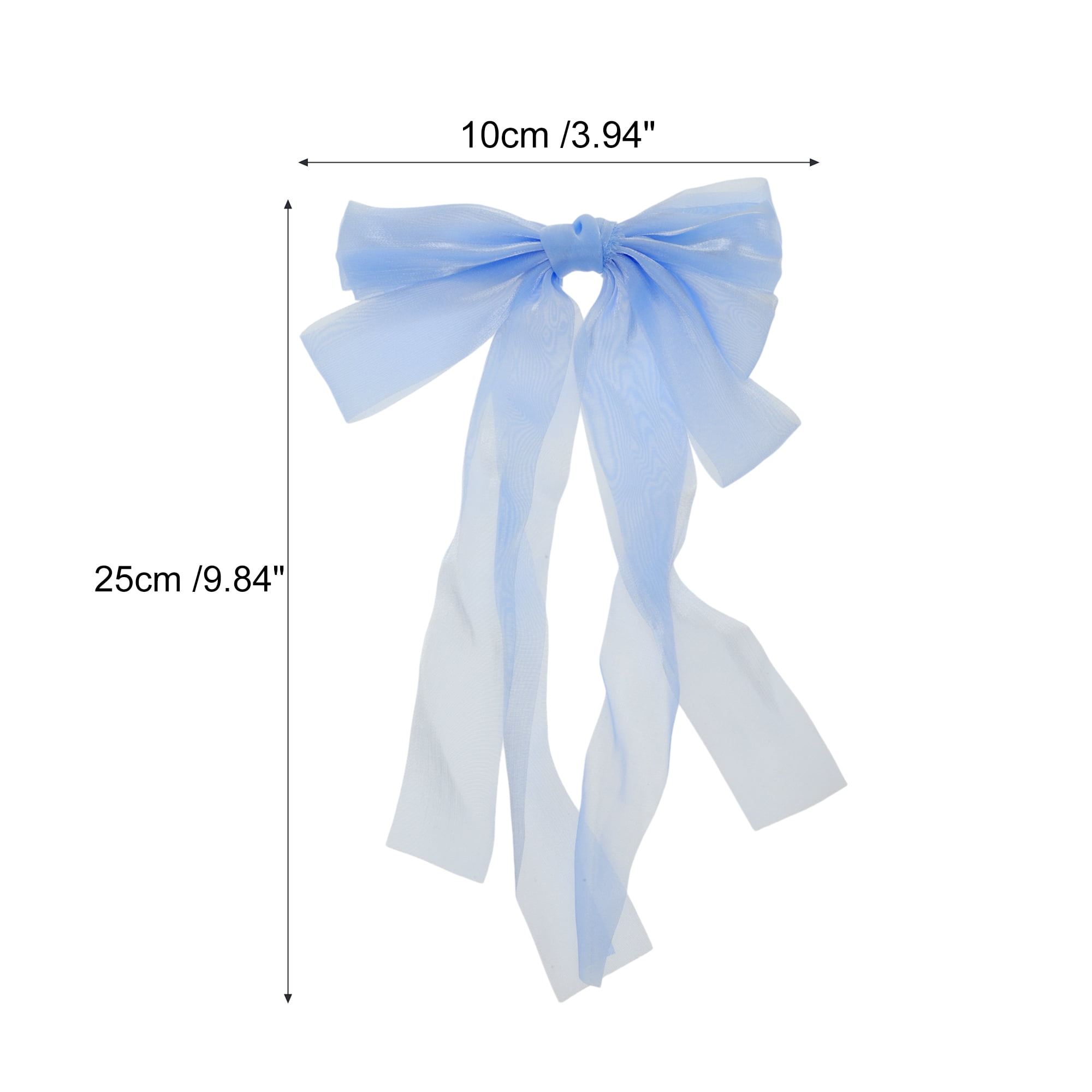 Unique Bargains Fashion Ribbon Bow Hair Clip for Hair Styling and Daily Use - 1 Piece Blue