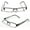 Black, variant on V.W.E. Rectangular Metal Half Rimless Reading Glasses for Men
