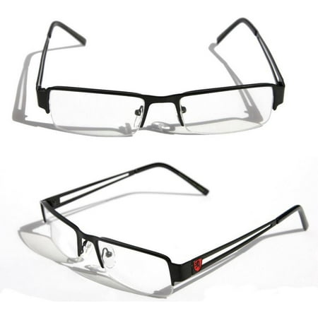 Khan Men Rectangular Half Rimless Metal Reader Reading Glasses Sophisticate look