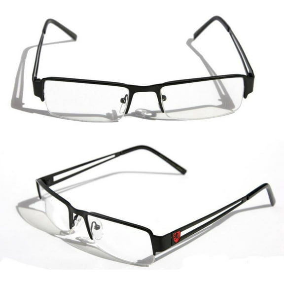 V.W.E. Rectangular Metal Half Rimless Reading Glasses for Men