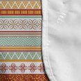 thumbnail image 4 of Tribal Microwave Oven Cover, Striped Vintage Pattern with Geometric Floral Shapes Print, Water Resistant Organizer with Pockets for Kitchen, 36" x 12", Marigold Red and Tan, by Ambesonne, 4 of 4
