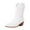 White, variant on UngA Booties for Women Dressy Cowboy Boots for Women Mid Calf Cowgirl Boots Round Toe Western Low Heel Shoes Yellow,7