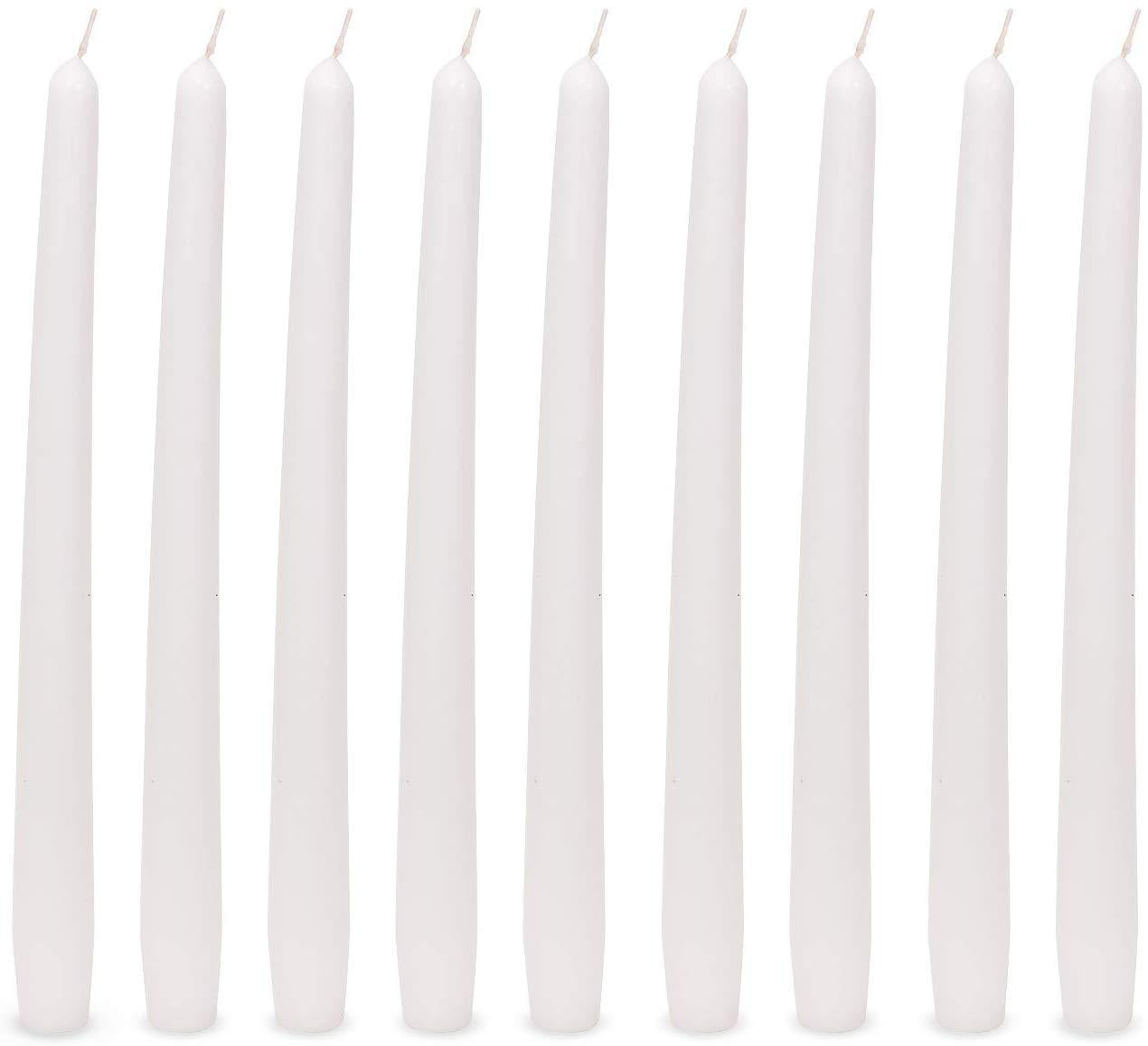 White Taper Candles - 30-Pack - 8 hours Burn Time - Walmart.com ...