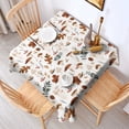 thumbnail image 2 of Fall Mushrooms Leaves Pattern Square Tablecloth,Waterproof Square Table Cover,Wipeable Spillproof Washable Table Cover for Home Kitchen Party Decor 42"X42"(107x107cm), 2 of 6