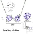 thumbnail image 6 of Juwaliy Infinity Heart Butterfly Necklace June Birthstone Necklace Alexandrite Purple Pendant Jewelry Women Birthday Gifts for Mother Wife Daughter, 6 of 10