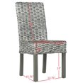 thumbnail image 2 of Hawthorne Collection Chaise de Salle à Manger en Rotin Gris Blanc Lavé (Ensemble de 2), 2 of 7