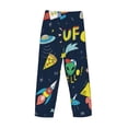 thumbnail image 5 of Goofa Funny Spaceships Printed Soft Pajama Pants for Men, Wide Leg Comfy Casual Lounge Yoga Pants-Large, 5 of 9