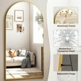 thumbnail image 2 of Mirrasia 76.3" x 34" Arched Full Length Mirror Full Body Oversize Mirror Wall Mounted, Gold, 2 of 5