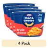 (4 pack) Kraft Mac and Cheese, 1 Big Cup, for Easy Dinner or Dinner Sides, Triple Cheese, No Artificial Flavors, Preservatives or Dyes, 4.1 oz