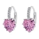 thumbnail image 1 of Pendientes para mujer, regalos para mujer Pendientes de mujer Pendientes de moda multicolor con circonitas en forma de corazón Pendientes tipo botón, 1 of 3