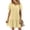 Yellow, variant on Laqbezok Women's Cotton V-Neck Short Sleeve T-Shirt Dress, Casual Loose Fit Ruffle Hem Sundress, Soft Flowy Mini Babydoll Dress for Women