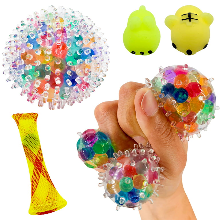  Small Fish Sensory Stress Ball Set for Adults, 18 Pack Stress  Relief Fidget Toy Bulk, Anti-Anxiety and Calm Down Squishy Sensory Items  for Autistic Autism ADHD, Party Favors : Toys 