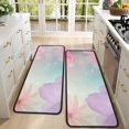 thumbnail image 4 of Kitchen Rugs Sets Of 2,Soft Floral Watercolor Pattern Anti Fatigue Kitchen Mat Rugs Non Slip Washable,Decorative Kitchen Floor Mats for Kitchen,Sink,Laundry,17"x47"+17"x47", 4 of 5