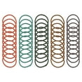 thumbnail image 1 of 50 Piezas de Cuerdas para el Cabello con Patrón Espiral para Mujeres y Niñas en Verde, Rojo Ladrillo, Caqui y Púrpura, 1 of 3
