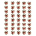 thumbnail image 2 of 40 Self Adhesive Heart Acrylic Crystals Surrounded by Cut Crystals Approx 1cm (Red), 2 of 2