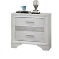 thumbnail image 1 of Coaster Miranda 2-Drawer Wood Nightstand with Hidden Jewelry Tray in White, 1 of 13
