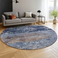 thumbnail image 6 of Addison Rugs Mayfield Premium Machine Washable Transitional Abstract Blue Round Rug, 8' x 8', 6 of 6