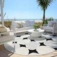 thumbnail image 6 of Addison Rugs Chantille Indoor/Outdoor Transitional Circles Black Washable Round Rug, 8' x 8', 6 of 6