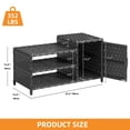 thumbnail image 4 of Craftian Outdoor Resin Deck Box, Weatherproof Rattan Outdoor Shoe Bench with Pool Storage - Black, 4 of 10