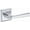 Polished Chrome, variant on Baldwin FDKINTSR112 Kingvale Non-Turning Two-Sided Dummy Door Lever Set - Bronze