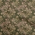 thumbnail image 1 of oneOone Velvet Dark Olive Green Fabric Asian Batik Floral Fabric For Sewing Printed Craft Fabric By The Yard 58 Inch Wide, 1 of 4