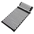 thumbnail image 4 of Yuarrent Colchoneta de acupresión, colchoneta de masaje, juego de almohada para cuello, pie, colchoneta de Yoga con aguja, cojín masajeador de Uniforme atlético Negro, 4 of 6