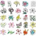 thumbnail image 3 of Vibrant Lily Flowers Stickers for Kids Boys Girls Teens,Aesthetic Vinyl Waterproof Stickers for Laptop Flasks Water Bottle Tablet Scrapbook Pack[Lily-, 3 of 4