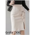 thumbnail image 2 of Knee-Length Slit Pencil Skirt Business Skirt, 2 of 5